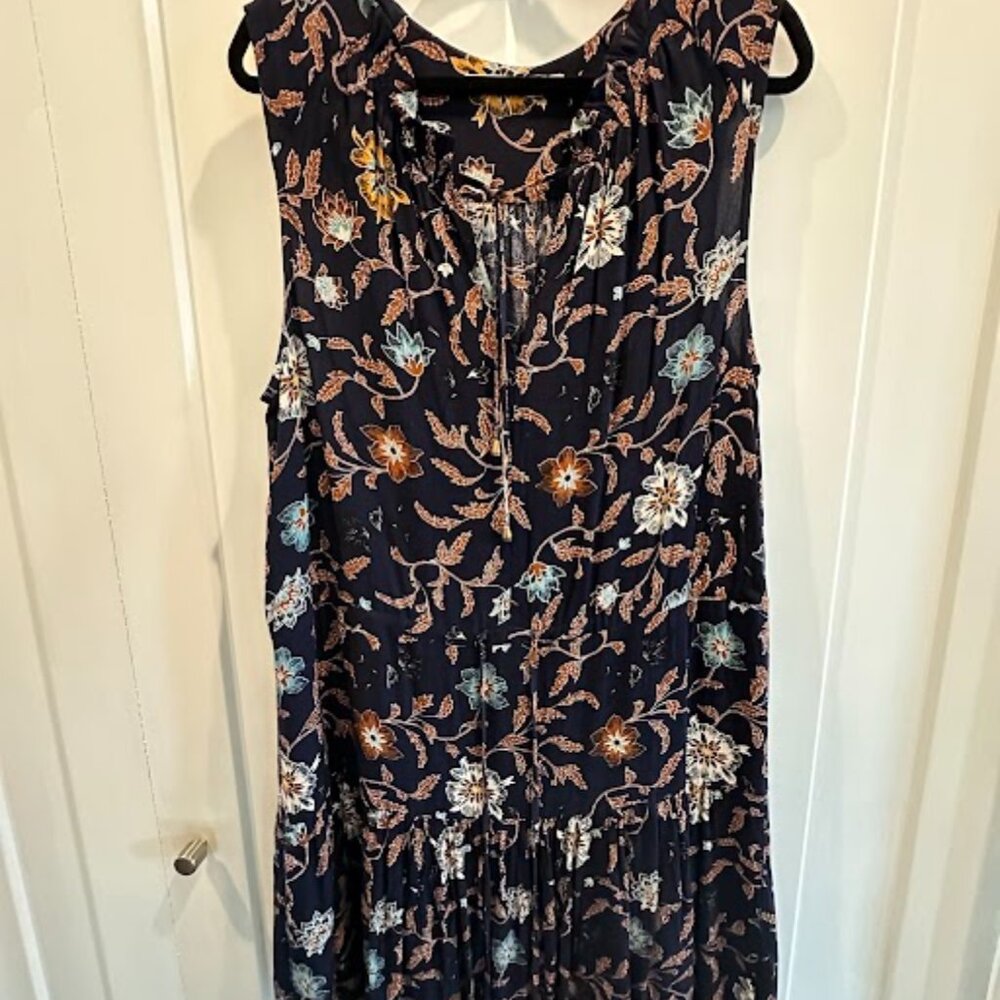 Navy Floral Tunic Dress